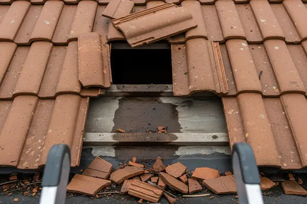 Tuiles cassées